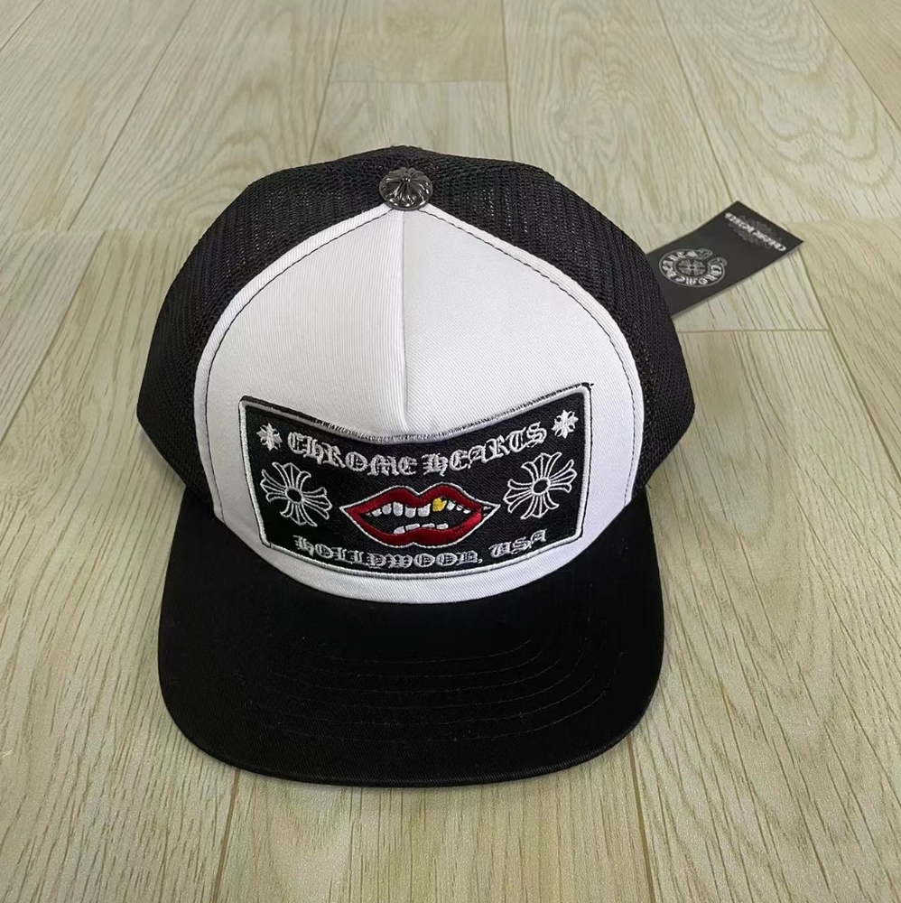 Brand New Black Chrome Hearts Trucker Hat